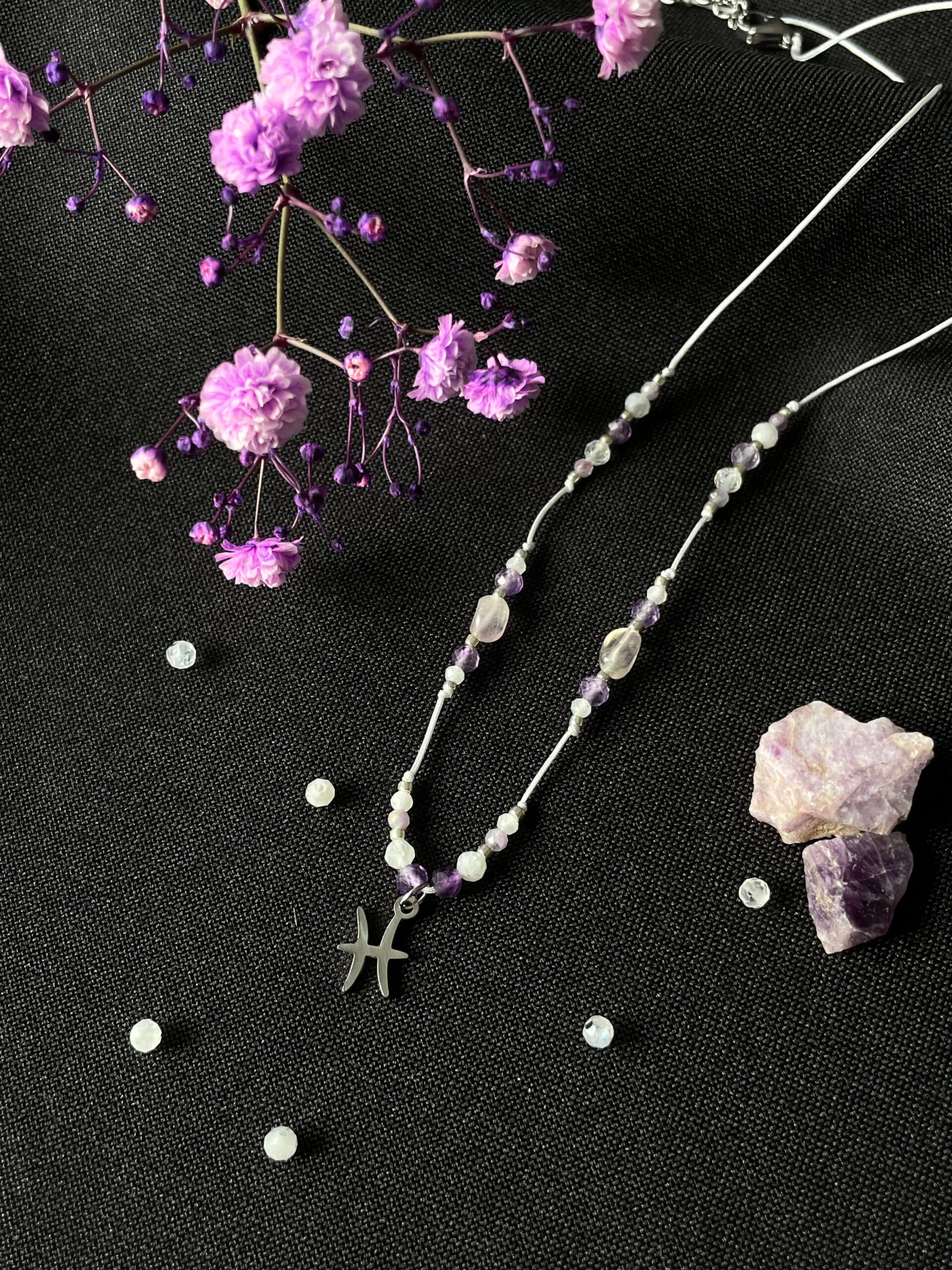 Naszyjnik RYBY srebrny