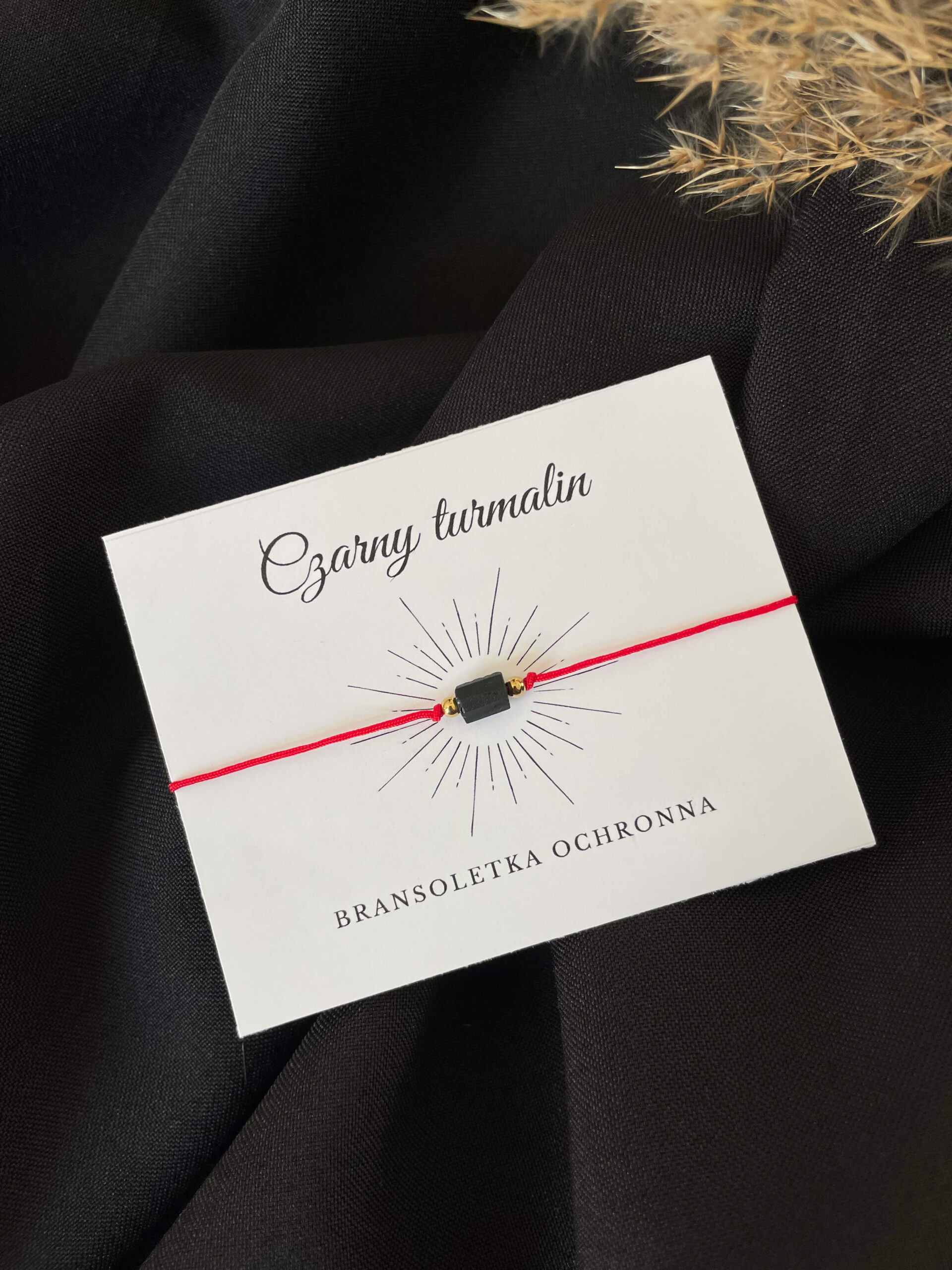 Bransoletka ochronna z małym czarnym turmalinem N°3