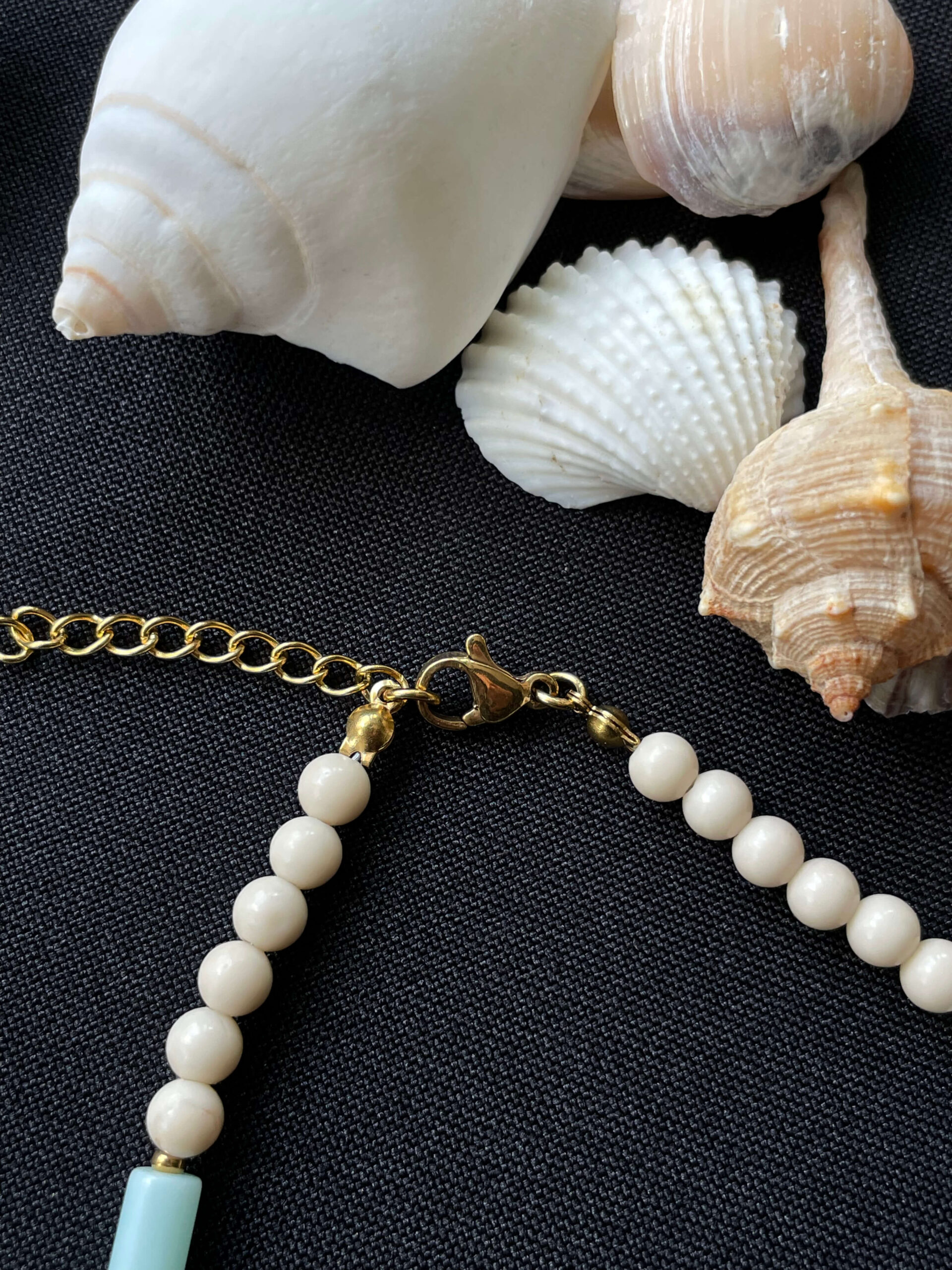 Naszyjnik z kamieniem rzecznym i jaspisem cesarskim - obrazek 4