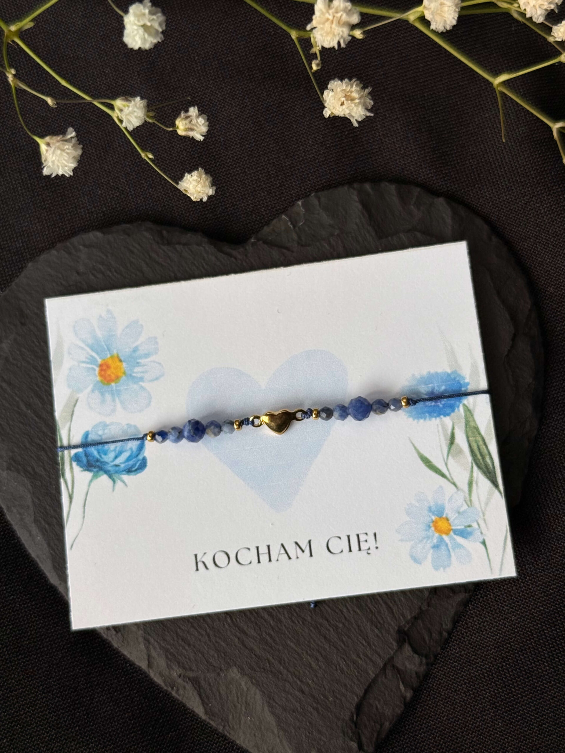 Bransoletka 'Kocham Cię' - sodalit