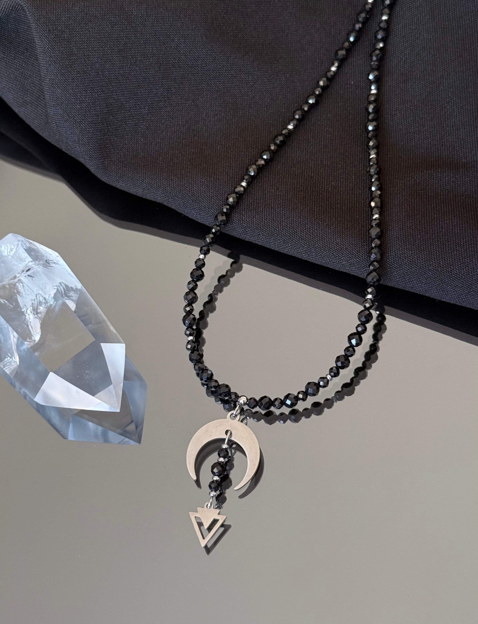 Naszyjnik z czarnym turmalinem Eclipse Drop