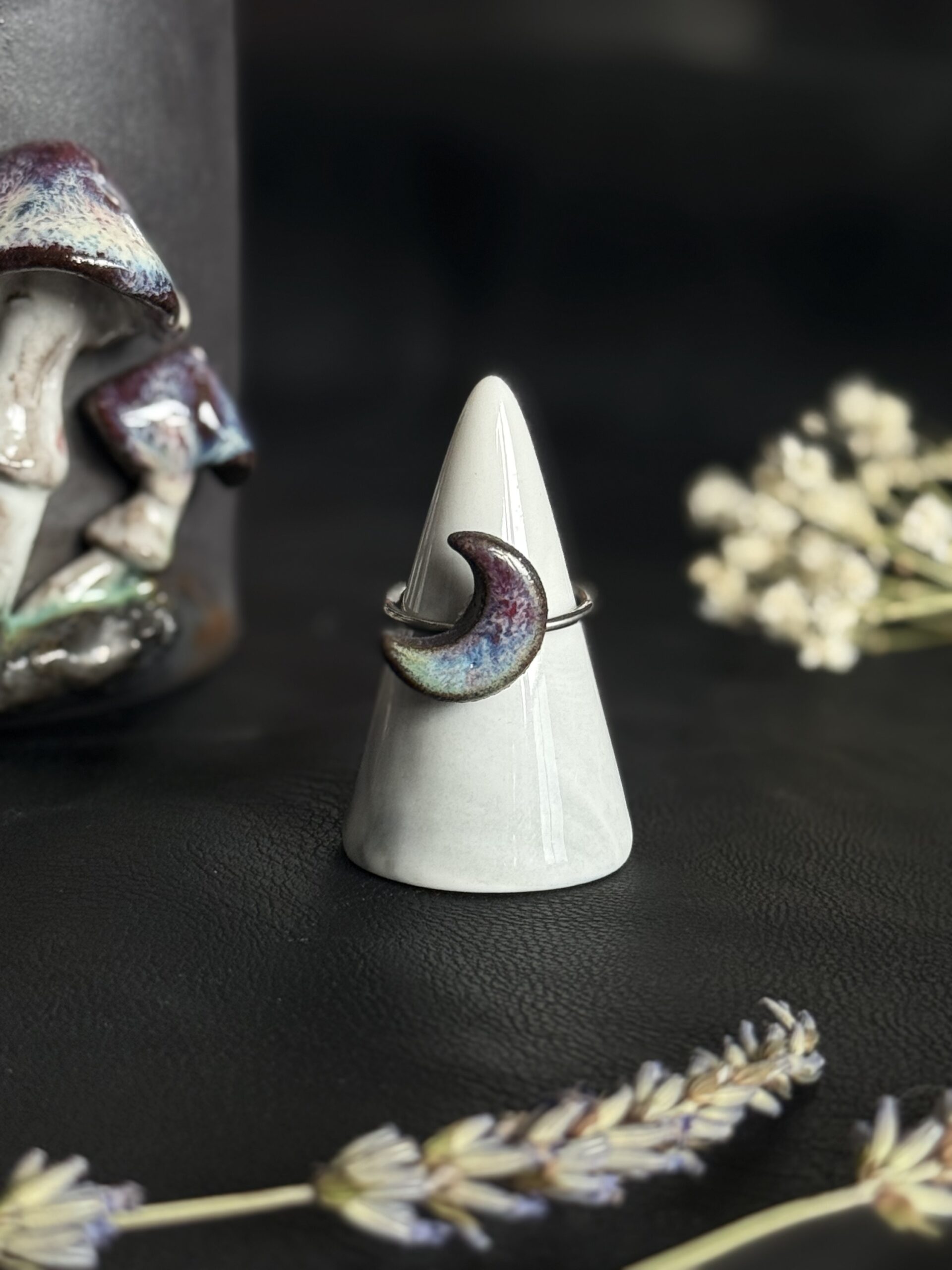 Pierścionek ceramiczny księżyc N°1