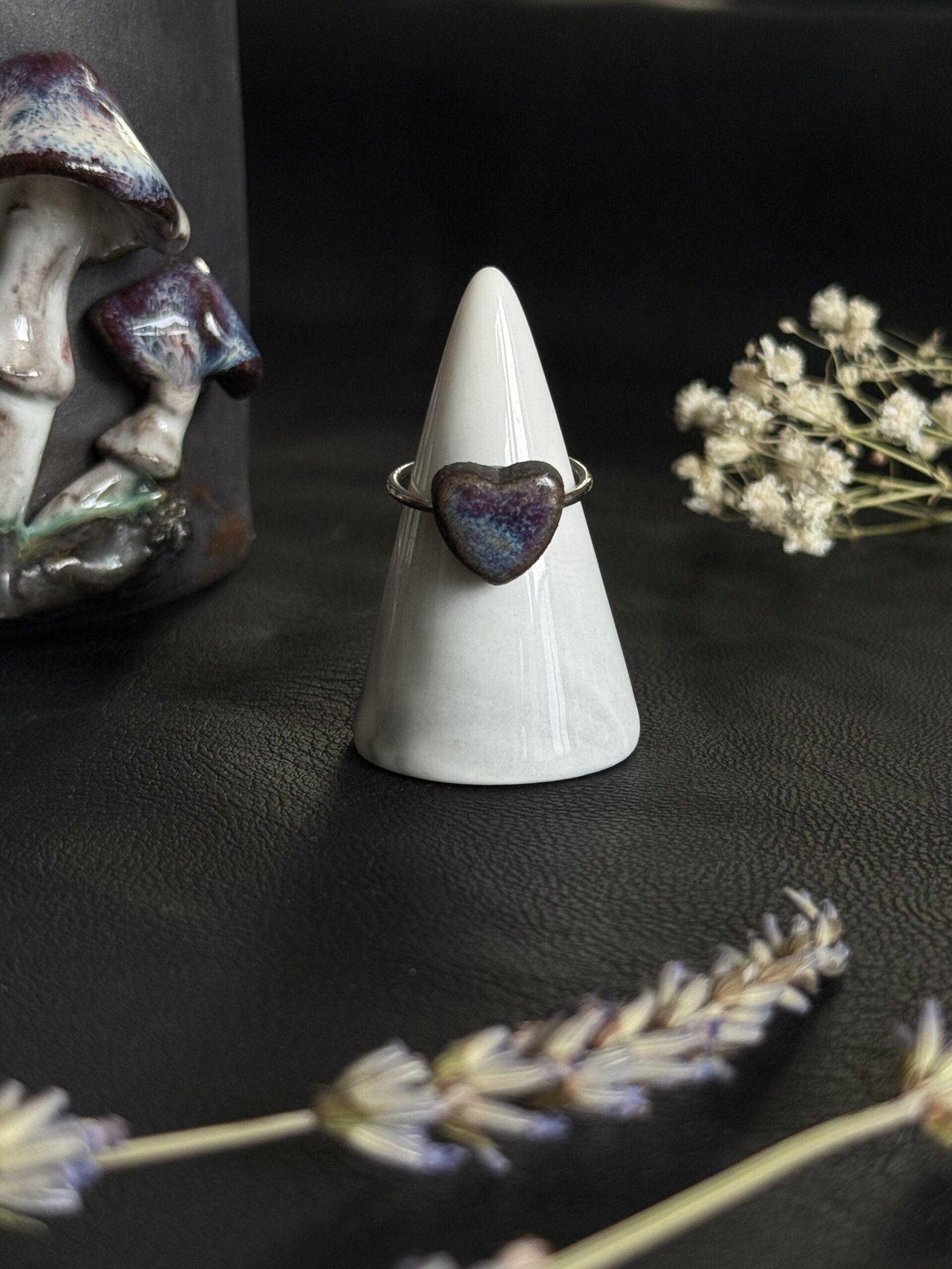 Pierścionek ceramiczny serduszko N°2