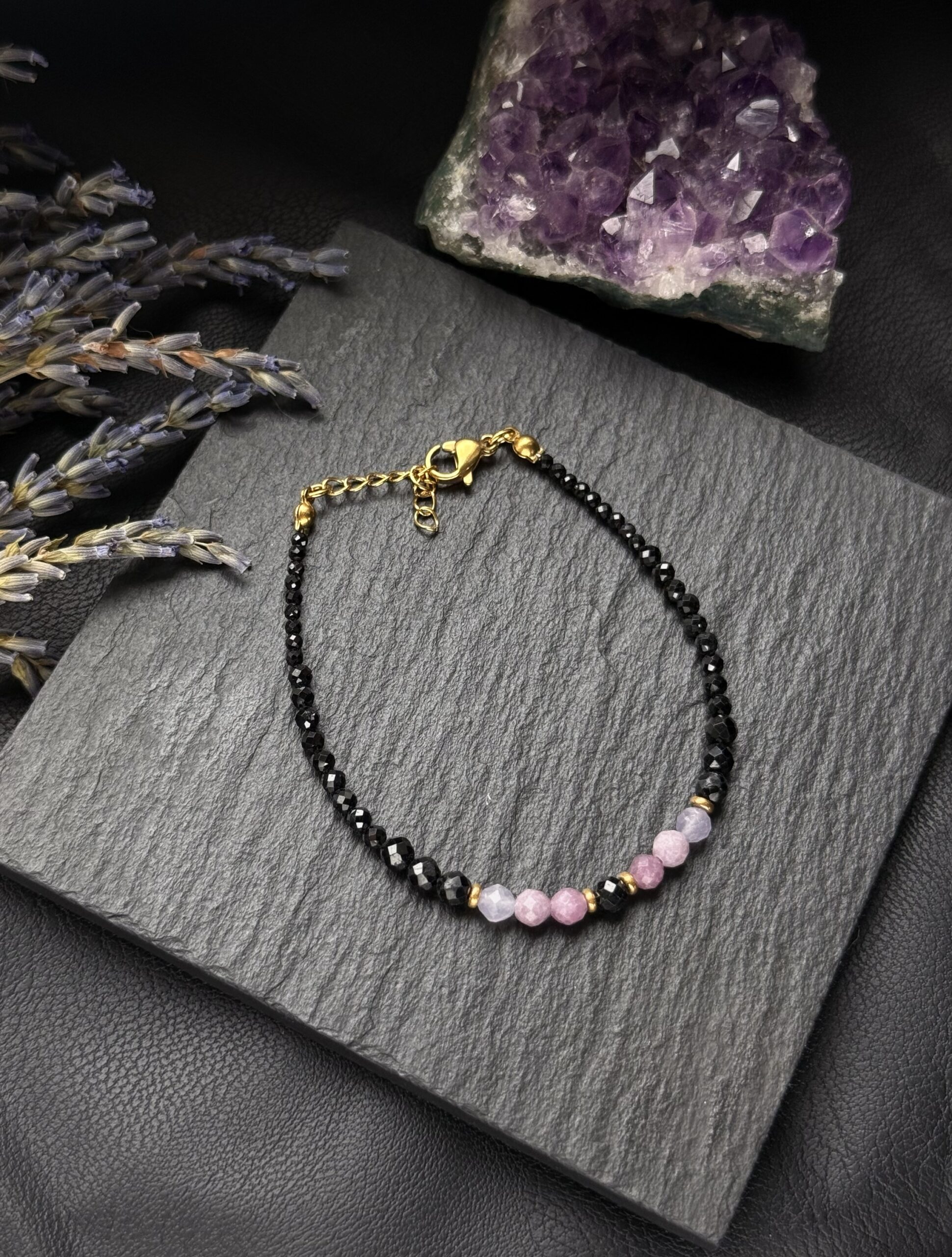 Bransoletka Black&Bloom - Lepidolit