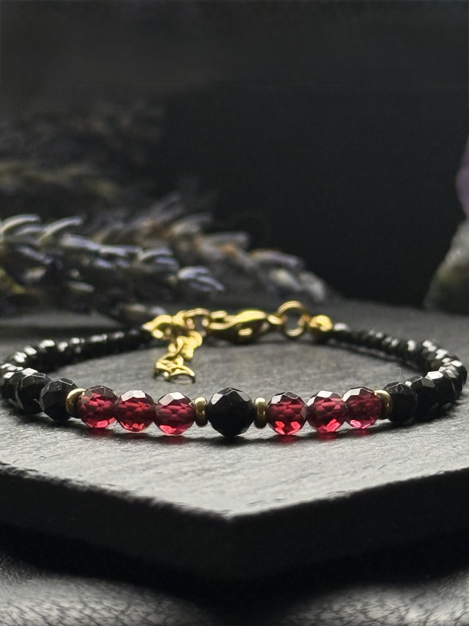 Bransoletka Black&Bloom - Granat - obrazek 2