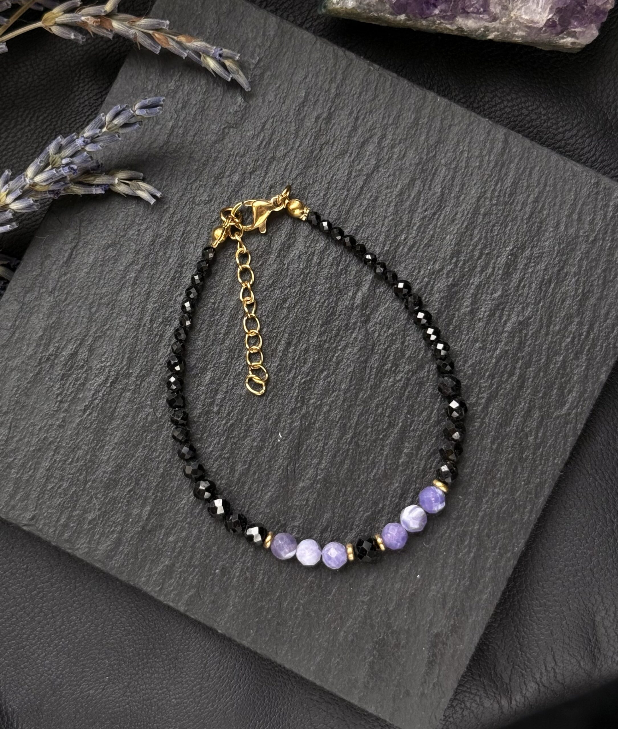 Bransoletka Black&Bloom - Ametyst Chevron