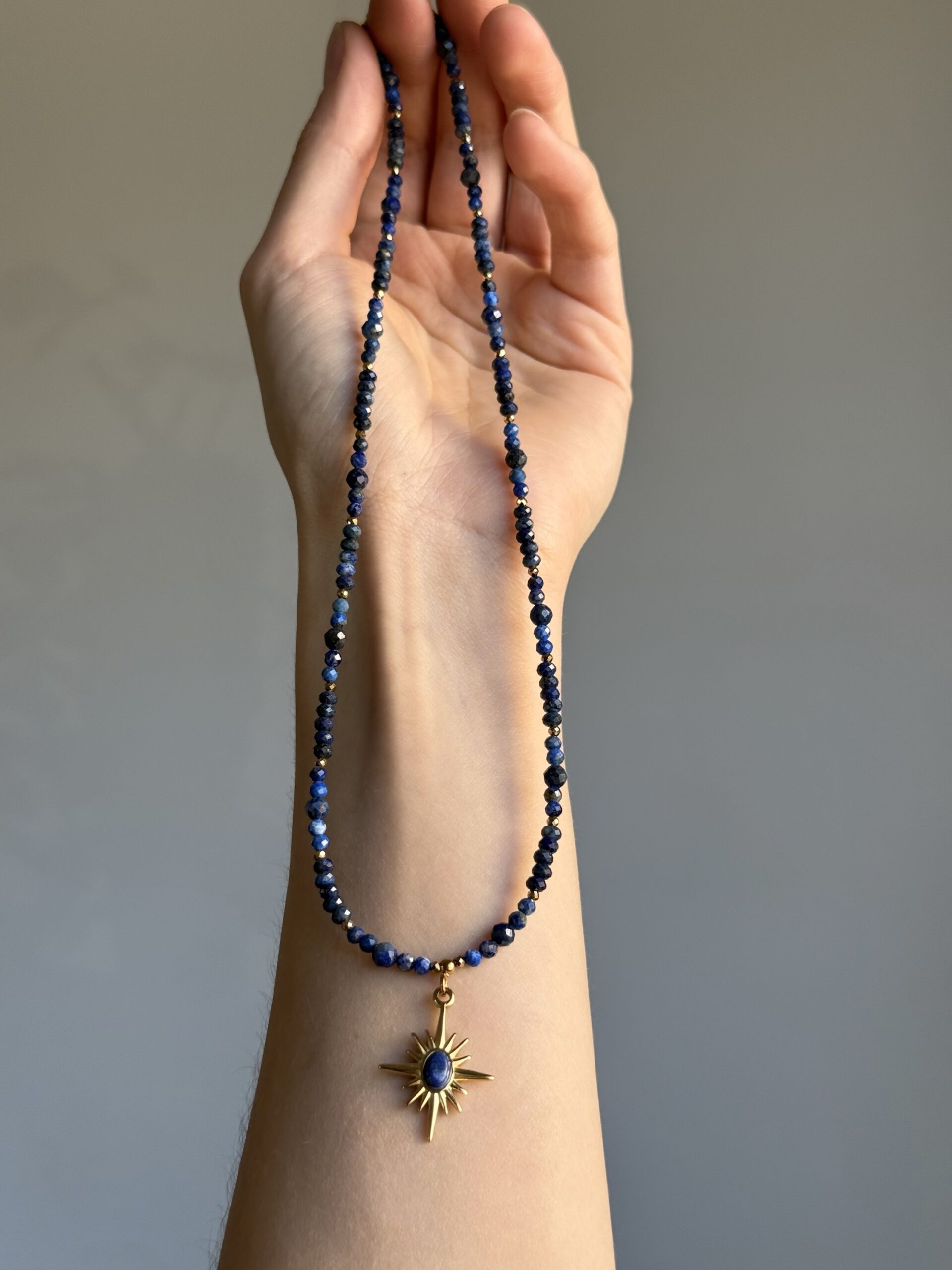 Naszyjnik SUN - lapis lazuli - obrazek 3